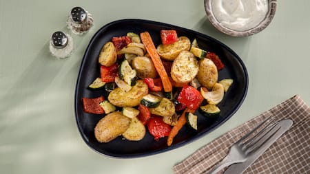 Dieses Bild zeigt das fertige Kartoffel Gemüse.