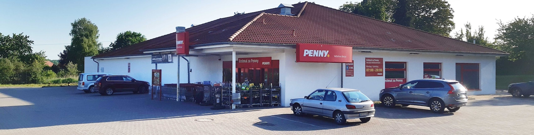sie sehen den Eingang vom Penny Markt in Vellahn Berliner Str. 5