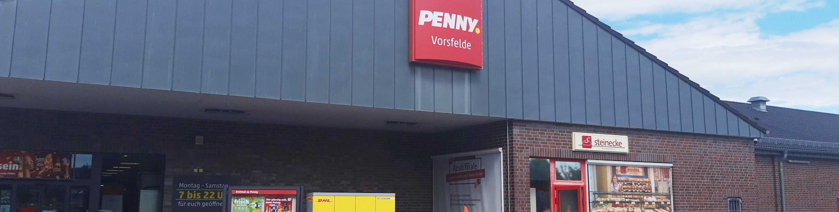 Sie sehen den Eingang vom Penny Markt in Wolfsburg, Obere Tor 40