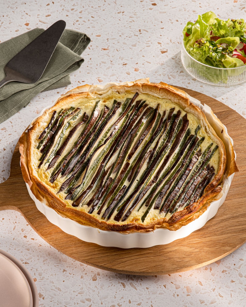 Dieses Bild zeigt die fertige Quiche.