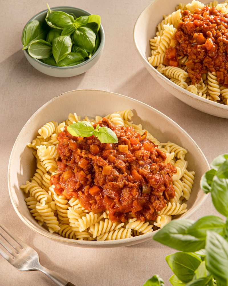 Dieses Bild zeigt die fertige Bolognese.