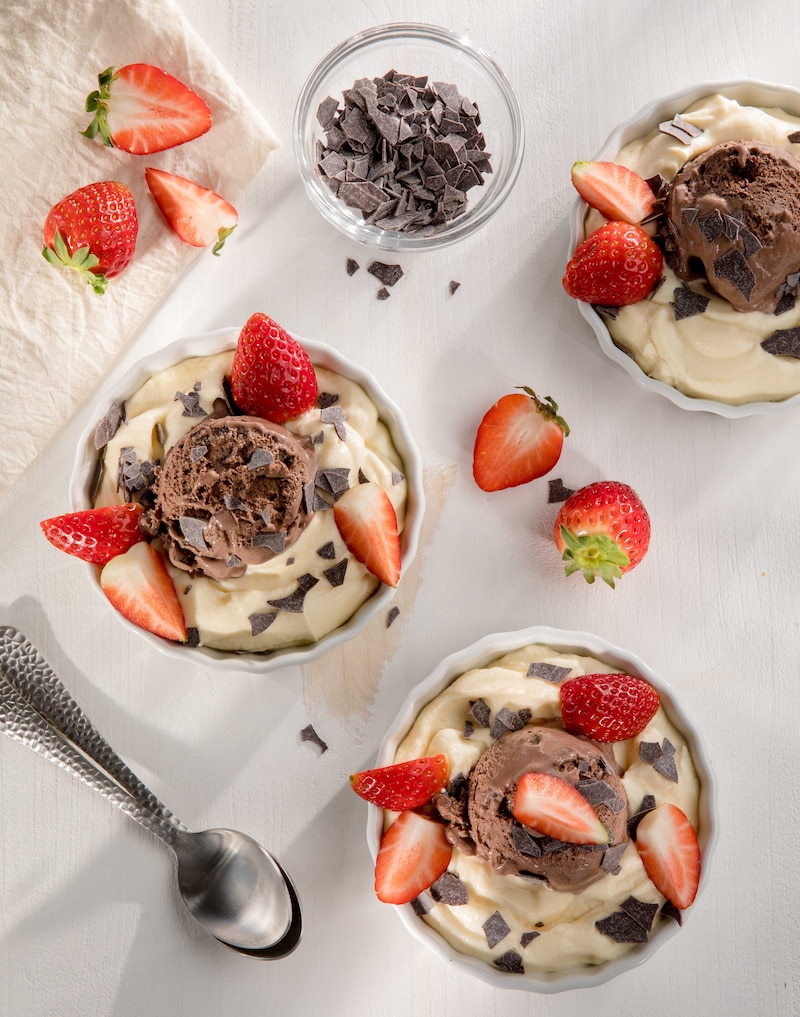 Auf diesem Bild siehst du unser Eierlikör-Dessert.