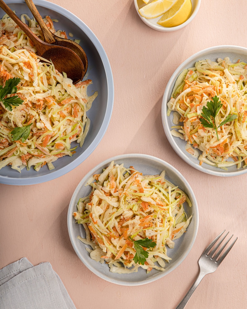 Dieses Bild zeigt das fertige Coleslaw.