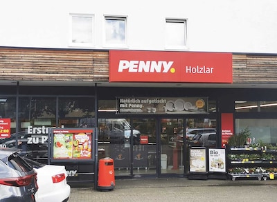 Sie sehen den Eingang vom Penny Markt in Bonn Espeler Wiese 1, 3