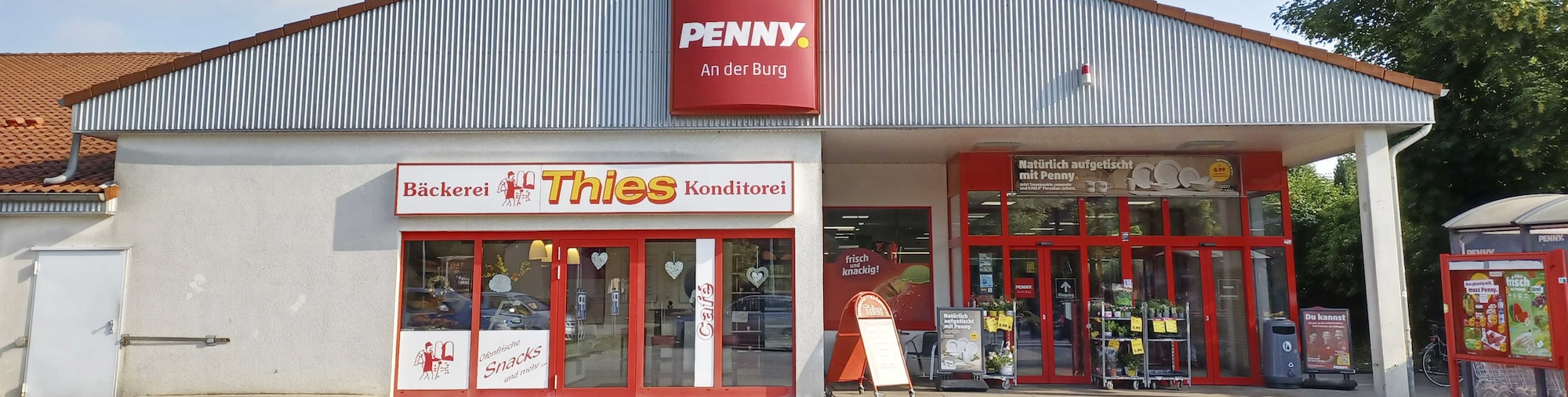 Sie sehen den Eingang vom Penny Markt in Marl - Sinsen, Bahnhofstrasse 121-123A