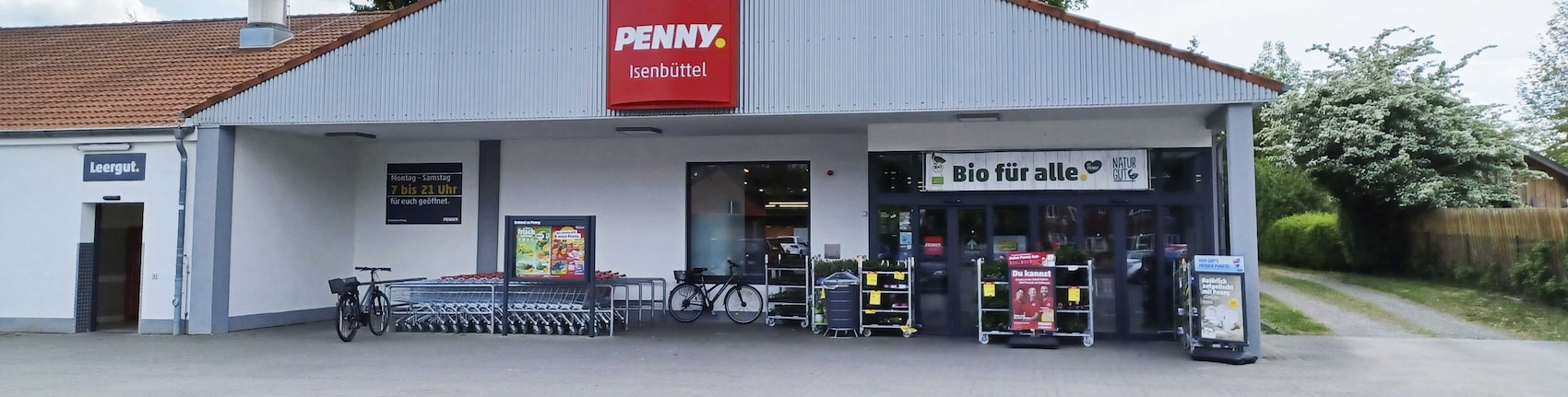 Sie sehen den Eingang vom Penny Markt in Isenbüttel, Hauptstr. 11