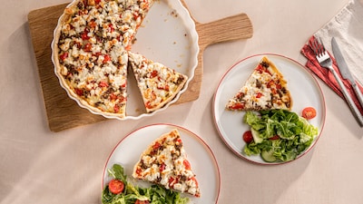 Dieses Bild zeigt die fertige Quiche.