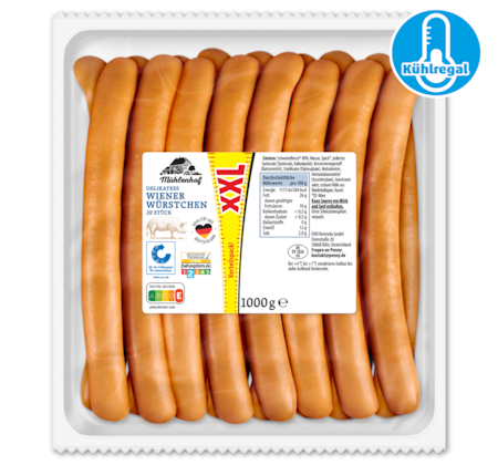 MÜHLENHOF Delikatess Wiener Würstchen XXL 