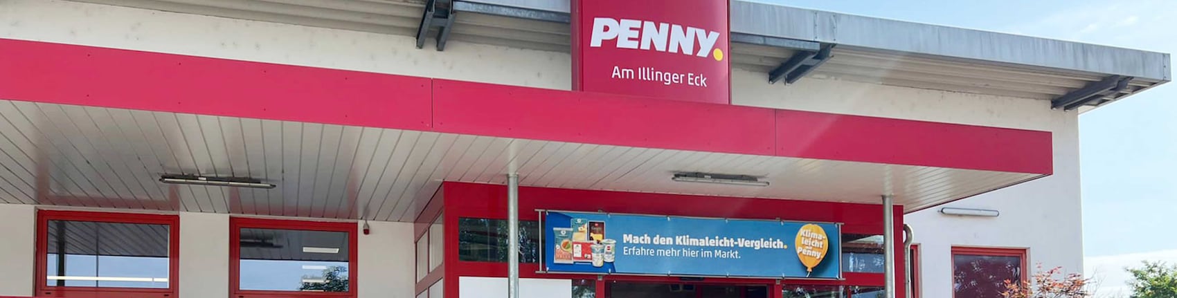 Sie sehen den Eingang vom Penny Markt in Illingen, Am Illinger Eck/Muehlacker Str. 54