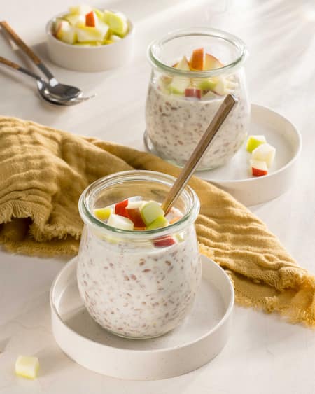 Dieses Bild zeigt unseren Leinsamen-Pudding.