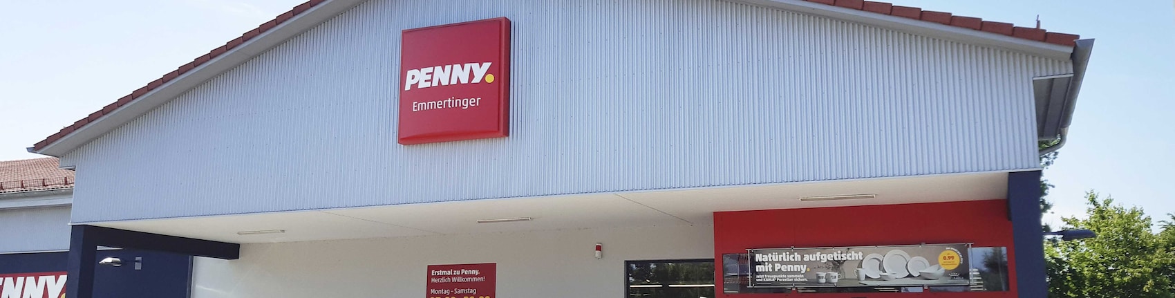 Sie sehen den Eingang vom Penny Markt in Emmerting Guglweiterstrasse 12 