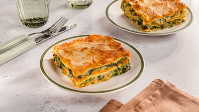 Dieses Bild zeigt die fertige Lasagne.