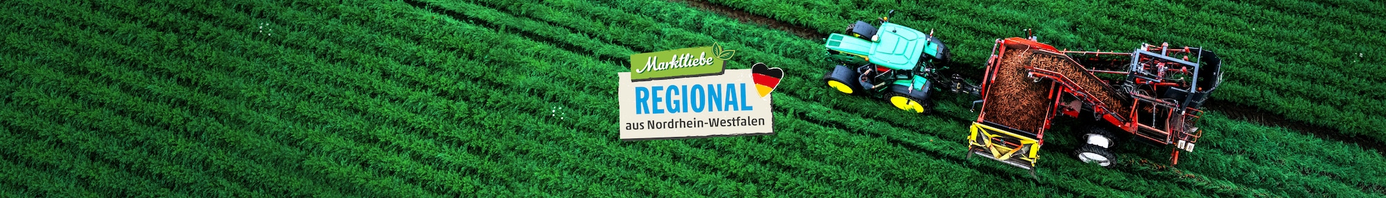 Das Markliebe Regional aus dem Südwesten Logo vor einem Rotkohlfeld