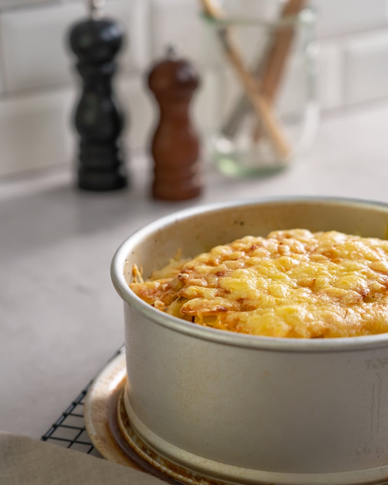 Dieses Bild zeigt unseren fertigen Kartoffelkuchen.