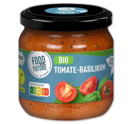 FOOD FOR FUTURE Veganer Aufstrich Tomate-Basilikum