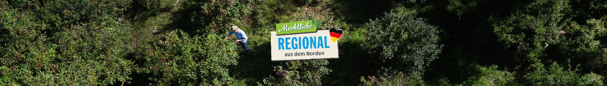 Das Markliebe Regional aus dem Südwesten Logo vor einem Rotkohlfeld