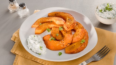 Kürbis aus der Heißluftfritteuse
