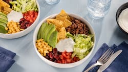 Dieses Bild zeigt die fertige Taco Bowl.