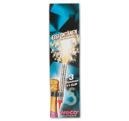 Eisfontänen mit Flaschenclip