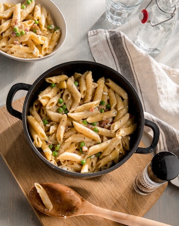 Auf diesem Bild siehst du unsere One-rot-Pasta.