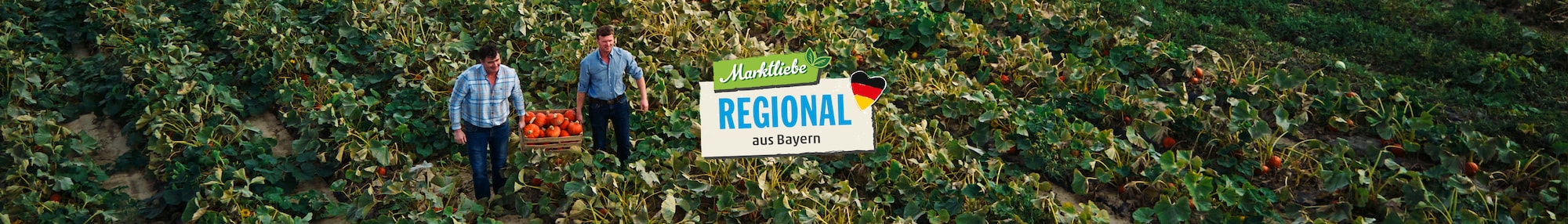 Das Markliebe Regional aus dem Südwesten Logo vor einem Rotkohlfeld