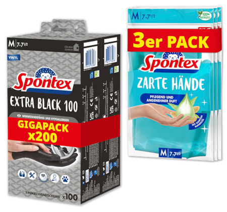 SPONTEX Mehrfach- und Einmal-Handschuhe im Giga-Pack*