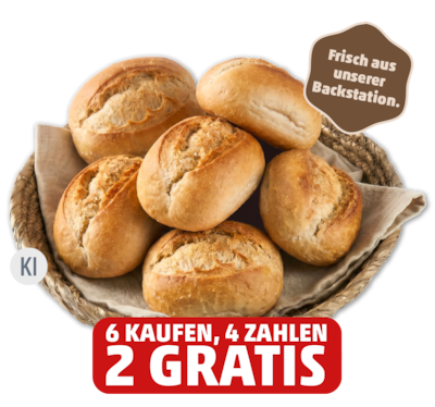 BÄCKERKRÖNUNG Weizenbrötchen 0.76²