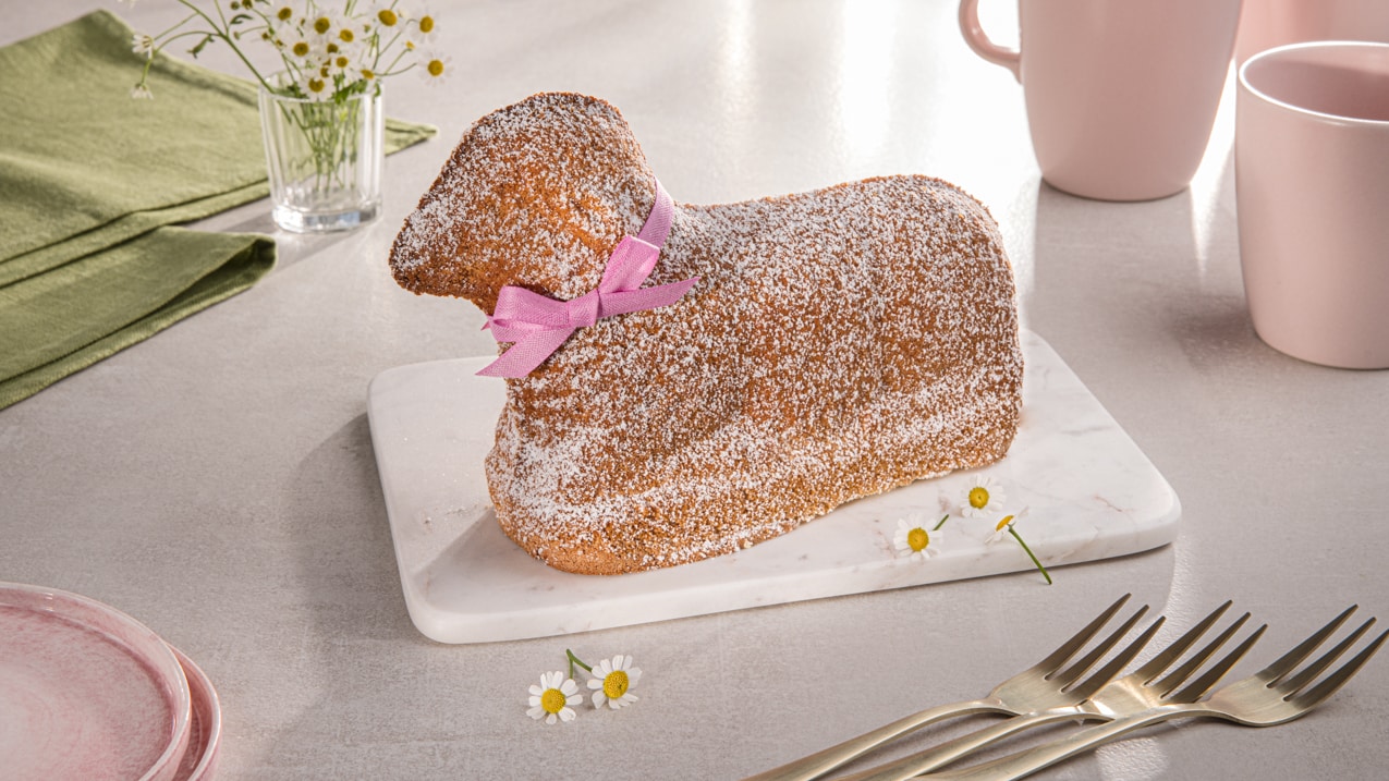 Dieses Bild zeigt das fertige Osterlamm.