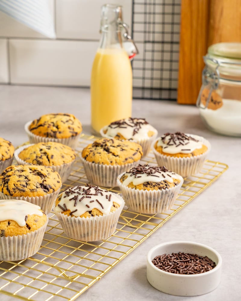 Dieses Bild zeigt die fertigen Muffins mit Eierlikör.