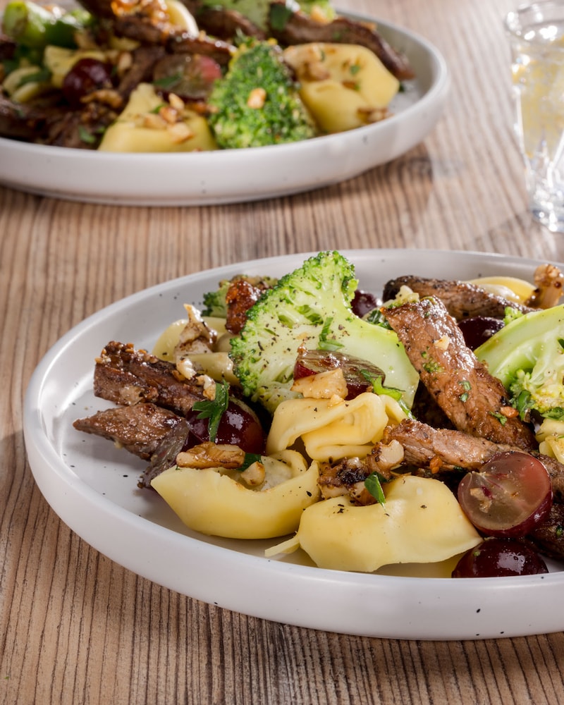Dieses Bild zeigt die fertigen Tortelloni Proscuitto.