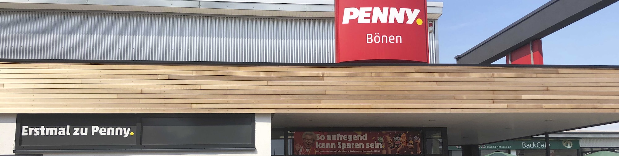 Sie sehen den Eingang vom Penny Markt in Bönen, Heinrich-Wieschoff-Str. 1
