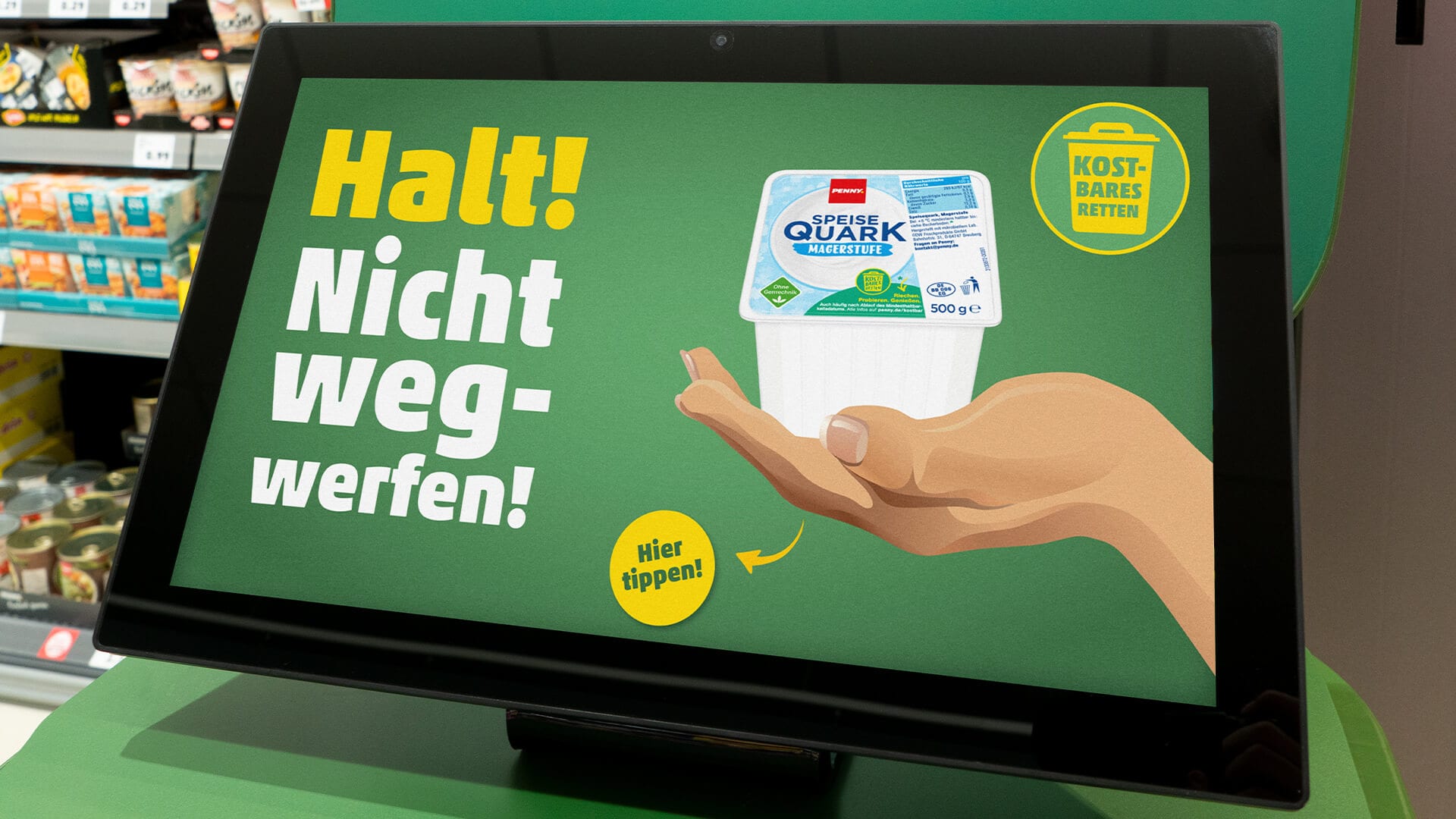 Ein interaktiver Bildschirm zum Thema "Kostbares retten"