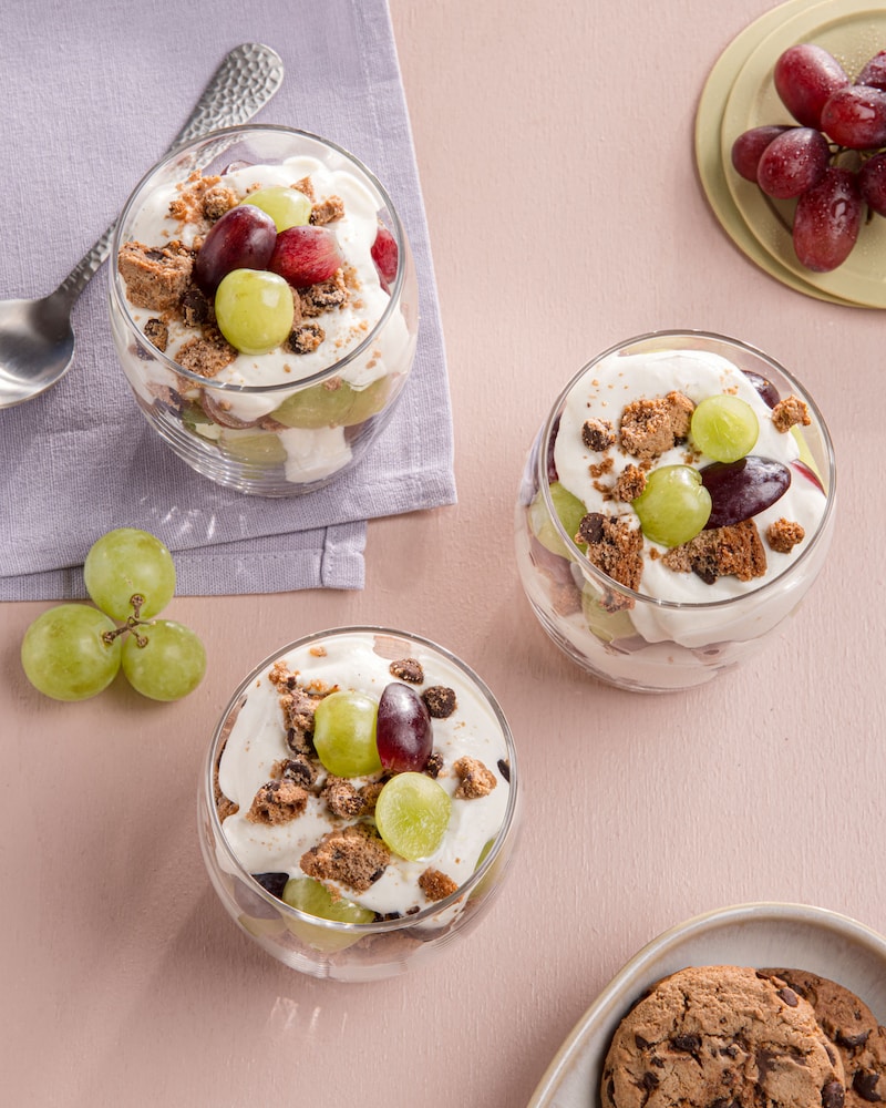 Dieses Bild zeigt das fertige Weintrauben-Dessert.