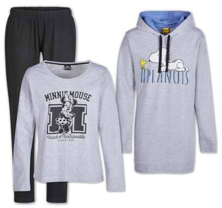 MINNIE MOUSE oder PEANUTS Damen-Nachtwäsche*