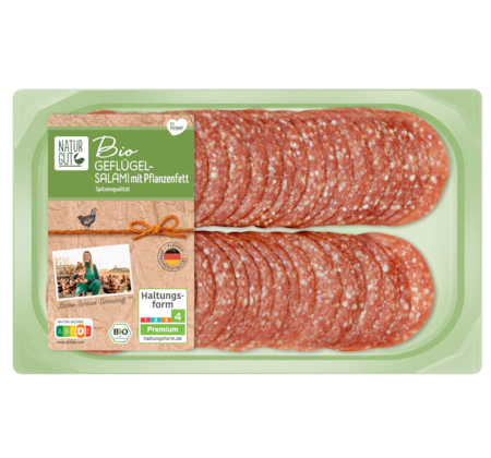 NATURGUT Bio Geflügelsalami mit Pflanzenfett