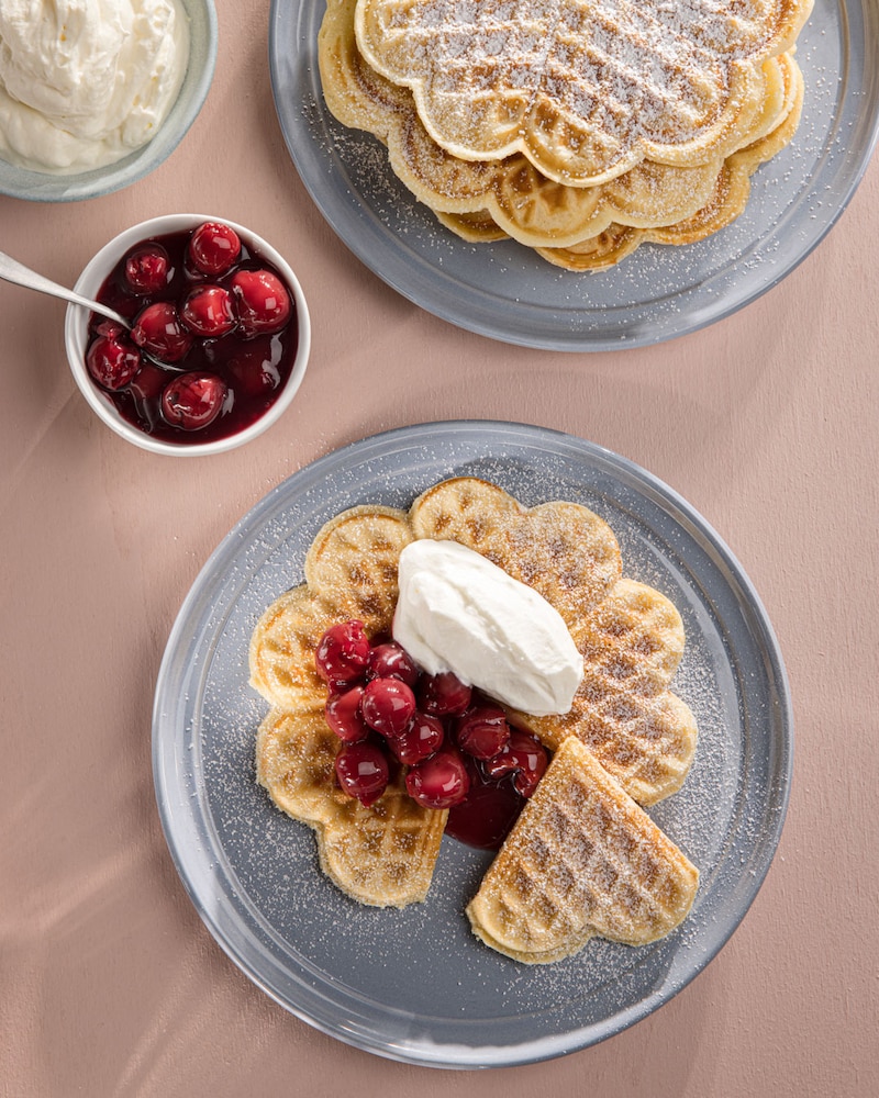 Dieses Bild zeigt die fertigen Waffeln.