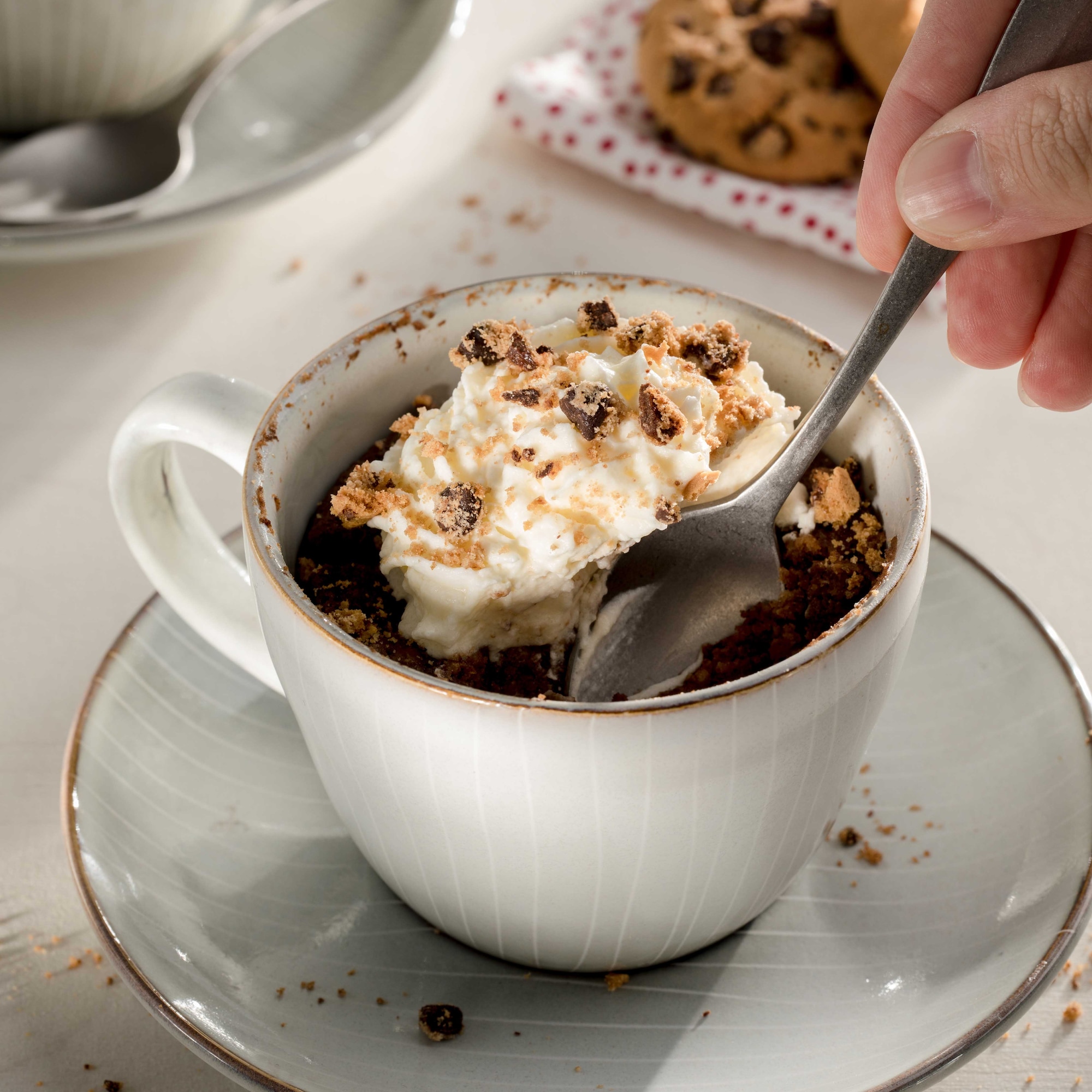 Auf diesem Bild siehst du unseren trendigen Tassenkuchen.