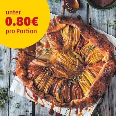 Karamellisierte Apfel-Birnen-Galette