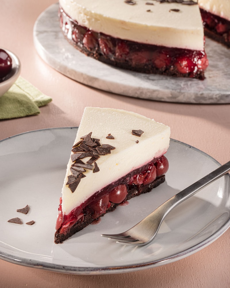 Dieses Bild zeigt den fertigen Kirschkuchen ohne backen.