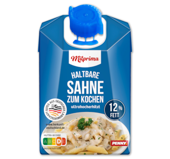 MILPRIMA Haltbare Sahne zum Kochen
