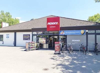 Sie sehen den Eingang vom Penny Markt in Leimen, Buergerm.-Weidemaier-Str. 66