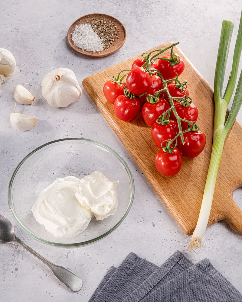 Dieses Bild zeigt die Zutaten für den Belag.