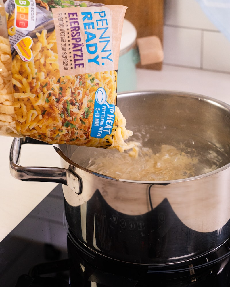 Dieses Bild zeigt unseren fertigen Spätzle-Eintopf.