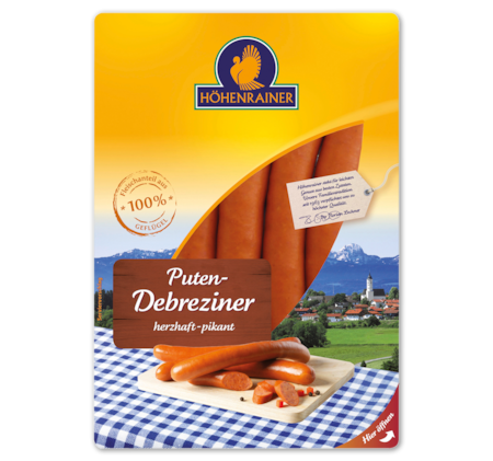 HÖHENRAINER Puten-Debreziner oder -Käsekrainer*