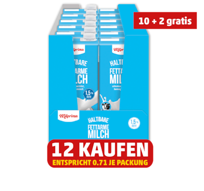 MILPRIMA Haltbare fettarme Milch*