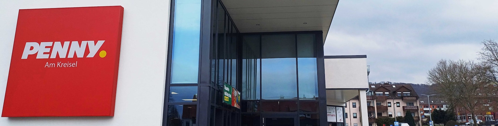 Sie sehen den Eingang vom Penny Markt in Steinfurt - Borghorst, Sauerbruchweg 1
