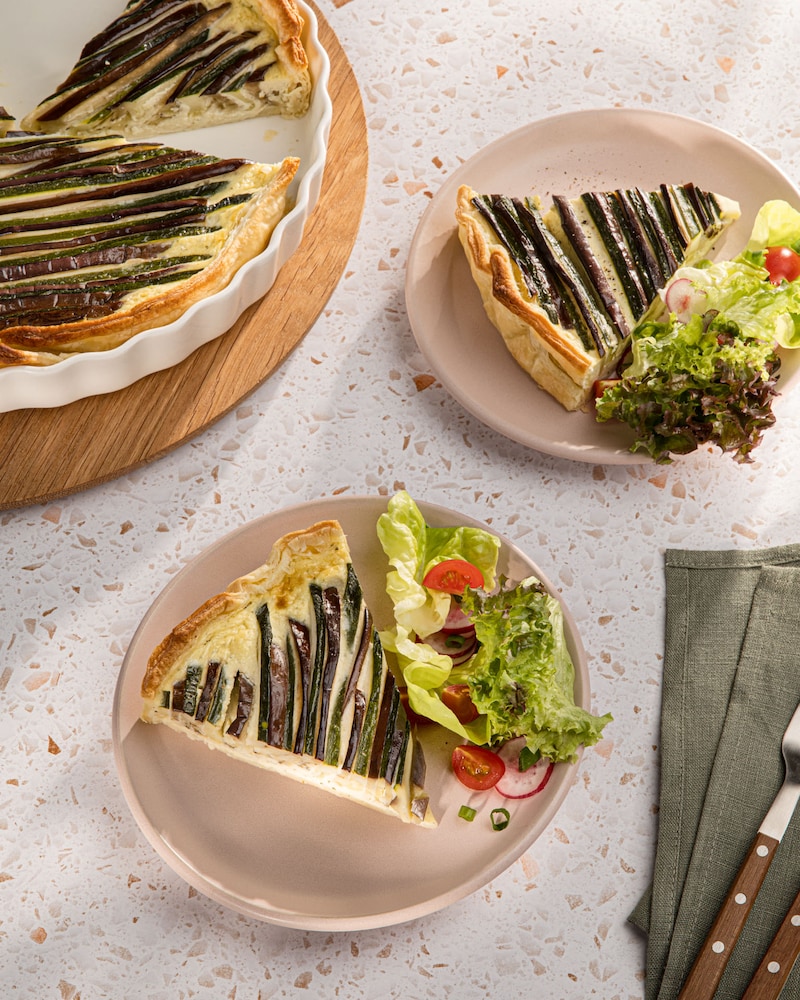 Dieses Bild zeigt die fertige Quiche.