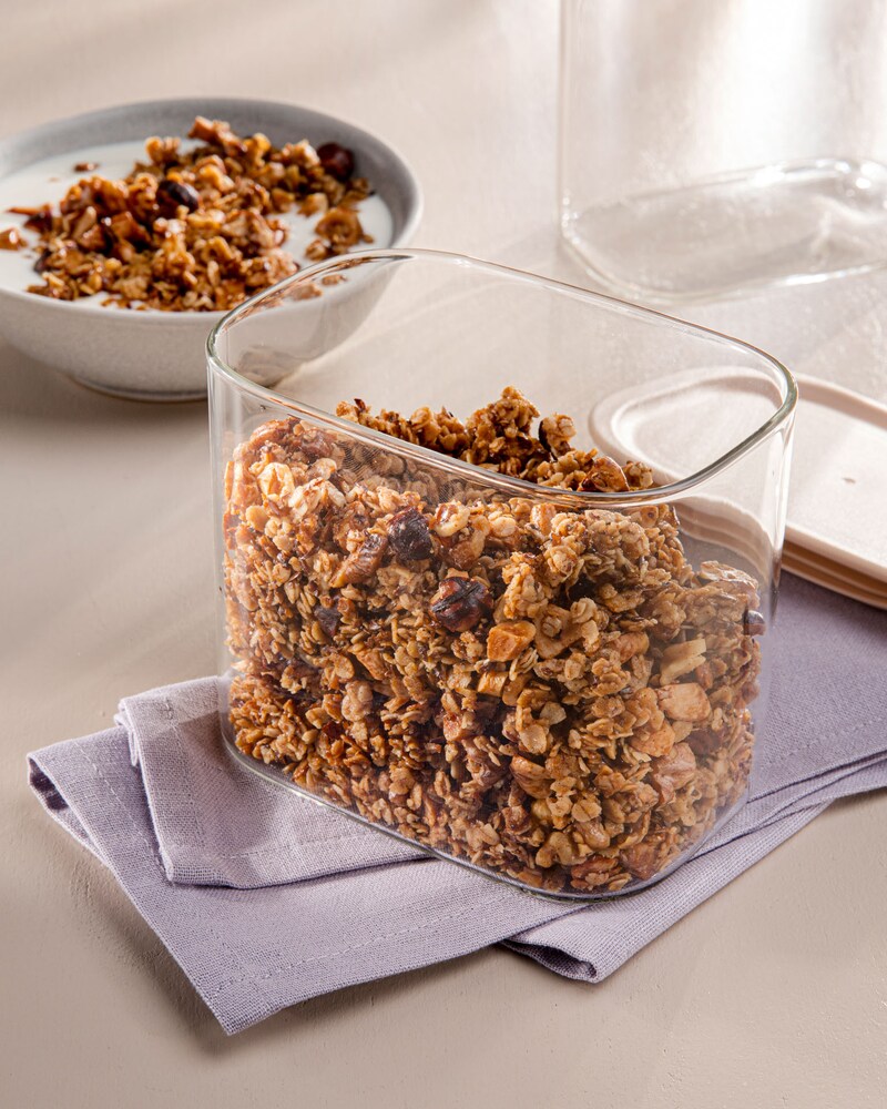 Das Bild zeigt das fertige Granola.