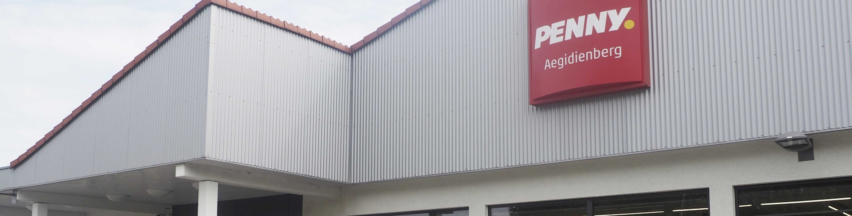 Sie sehen den Eingang vom Penny Markt in Bad Honnef – Aegidienberg Aegidienberger Strasse 71