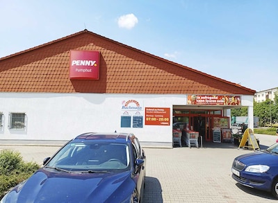 Sie sehen den Eingang vom Penny Markt in Mockrehna Reichsstr. 27A